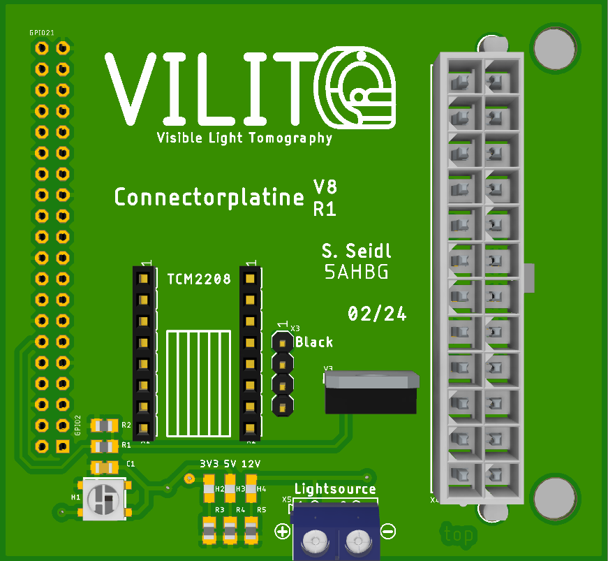 VILITO Connector-Platine V8 R1, Leiterplattendesign