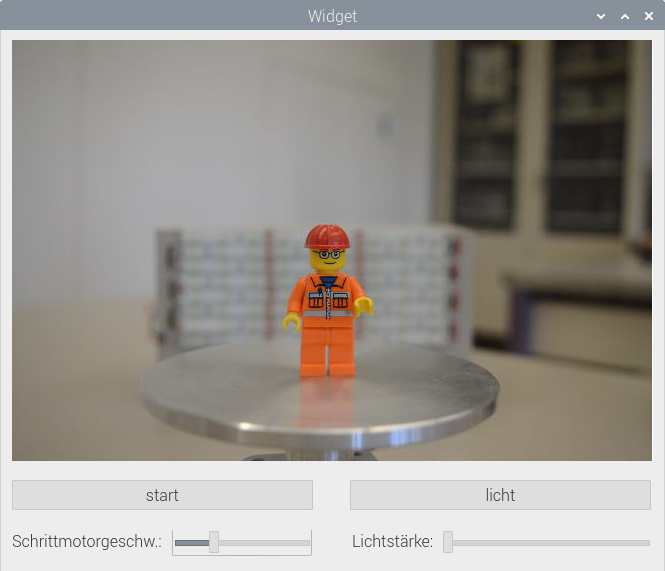 C++ GUI während eines Scans mit Lego-Testobjekt